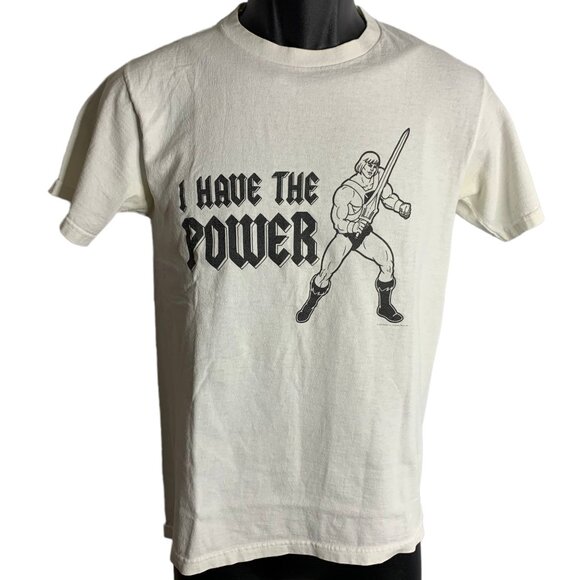 Masters of the Universe He Man T Shirt S White Vintage Crewneck Short Sleeves - Picture 1 of 7